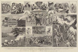 Vrijwilligers in Ceylon, een schijngevecht in Kalutara